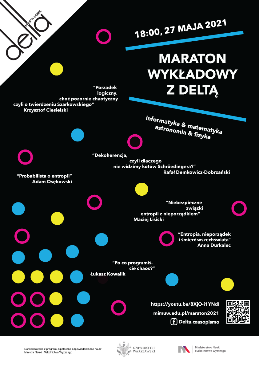 plakat wydarzenia "Maraton wykładowy z deltą"